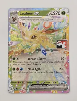 Pokemon Leafeon EX 006/131 Prize Pack Series 7 Stamped NM - Image 1