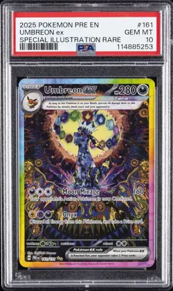 2025 POKEMON PRE EN-PRISMATIC EVOLUTIONS #161 UMBREON EX PSA 10 - Image 1
