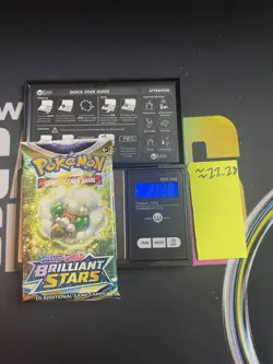 22.28g VERY HEAVY Brilliant Stars Pokemon Sealed Booster Pack New - Image 1