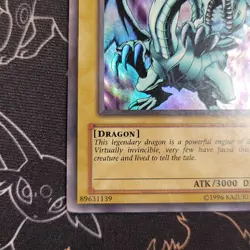 Blue-Eyes White Dragon LOB-001 Unlimited Legend Of Blue-Eyes White Dragon Yugioh - Image 3