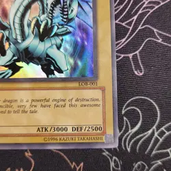 Blue-Eyes White Dragon LOB-001 Unlimited Legend Of Blue-Eyes White Dragon Yugioh - Image 4