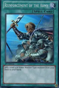 Yugioh! LP Reinforcement of the Army - LCYW-EN173 - Super Rare - Unlimited Editi - Image 1