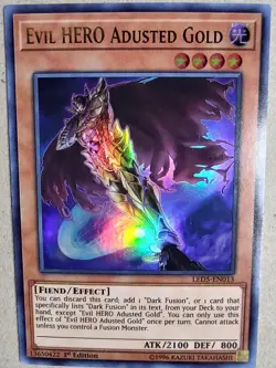 Evil Hero Adusted Gold - UR - Yu-Gi-Oh! - LED5-EN013 - 1st Ed. - NM - Free Ship - Image 1