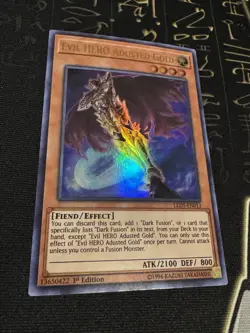 Yu-Gi-Oh! TCG Evil HERO Adusted Gold - LED5-EN013 Ultra Rare - 1st Edition NM - Image 2