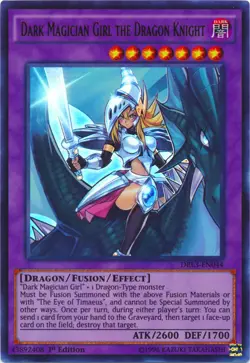 Yugioh! LP Dark Magician Girl the Dragon Knight - DRL3-EN044 - Ultra Rare - 1st - Image 1