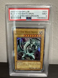 Yu-Gi-Oh! TCG Blue-Eyes White Dragon LOB Blue Eyes White Dragon LOB-001 PSA 9 - Image 1
