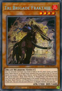 Yugioh Tri-Brigade Fraktall MP21-EN171 Secret Rare 1st Edition - Image 1