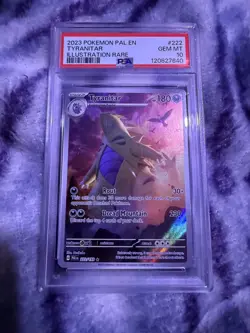 Pokemon TCG Tyranitar Scarlet Violet Paldea Evolved Card 222/193 PSA 10 - Image 1