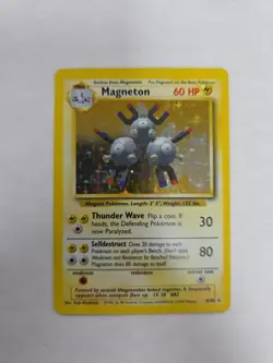 Magneton 9/102 Pokemon Base Set Holo Rare WOTC Vintage Card English LP Unlimited - Image 1