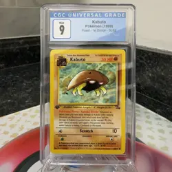 Kabuto 1st Edition Fossil Pokemon Card CGC 9 MINT #50/62 Vintage 1999 - Image 1