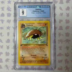 Kabuto 1st Edition Fossil Pokemon Card CGC 9 MINT #50/62 Vintage 1999 - Image 4