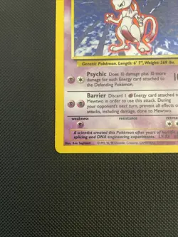 Mewtwo 10/102 Base Set Holo Rare Pokemon Card Nintendo Pokemon TCG WOTC NM - Image 5