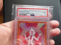 MetaZoo Topps Chrome Power Up Red 25/25 ORANGE Refractor Card PSA 9 - Image 2