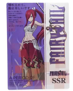 Erza Scarlet SSR Fairy Tail Manga Rare CCG Anime Collectible Card - Image 1