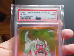 MetaZoo Topps Chrome Hodag 39/50 GOLD Refractor Card PSA 9 - Image 2