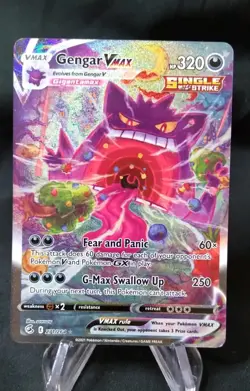 Pokemon Gengar VMAX Fusion Strike Holo Card 271/264 Secret Rare TCG Pack Fresh! - Image 1