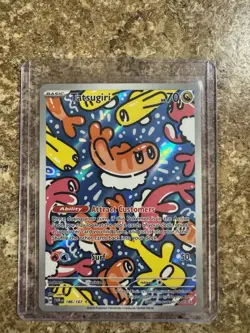 Pokemon Tatsugiri Holo Illustration Card 186/167 Twilight Masquerade Rare IR - Image 1