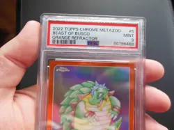 MetaZoo Topps Chrome Beast of Busco 19/25 ORANGE Refractor Card PSA 9 - Image 2