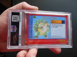 MetaZoo Topps Chrome Beast of Busco 19/25 ORANGE Refractor Card PSA 9 - Image 3