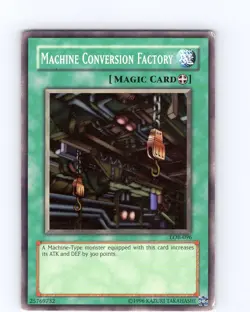 Yu-Gi-Oh TCG Machine Conversion Factory LOB-096 Unlimited Common Card MP-LP - Image 1