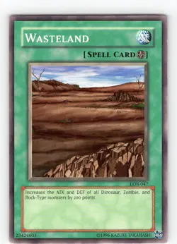 Yu-Gi-Oh TCG Wasteland LOB-047 Unlimited Regular Common Card NM - Image 1