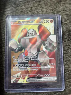 Pokemon TCG Regirock EX Full Art Ultra Rare Holo Card 214/182 Destined Rivals - Image 1