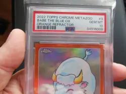 MetaZoo Topps Chrome Babe the Blue Ox 08/25 ORANGE Refractor Card PSA 10 - Image 2