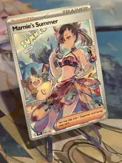 Marnie Full Art Pokemon Anime Waifu Doujin ACG DIY Trainer Art card New - Image 2