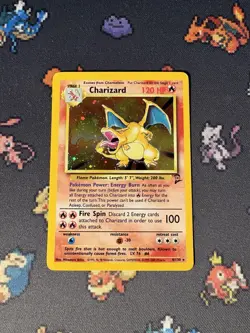 Pokemon Cards Charizard 4/130 Holo Rare Base Set 2 - (MP+) - Image 1