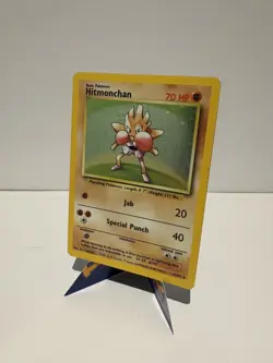 Pokemon TCG Hitmonchan Holo Rare Card Base Set 7/102 LP - Image 1