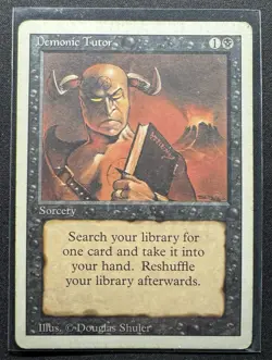 Rare Demonic Tutor Revised Magic: The Gathering LP Excellent Condition MTG - Image 1