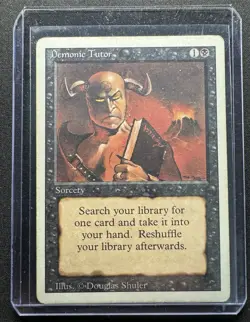 Rare Demonic Tutor Revised Magic: The Gathering LP Excellent Condition MTG - Image 3