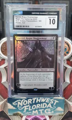 MTG - CGC Gem 10 - Secret Lair - Davriel, Rogue Shadowmage (Foil) Stained Glass - Image 1