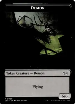 MTG Demon Token Normal NM Duskmourn: House of Horror Magic 9 - Image 1