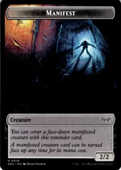 MTG Demon // Manifest Double-Sided Token Normal NM Duskmourn Magic - Image 2