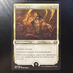 Shielded By Faith Rare Regular MTG Signature Spellbook: Gideon #5 NM - Image 1