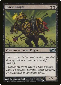 1x Black Knight -NM English MTG - Magic 2010 - Image 1