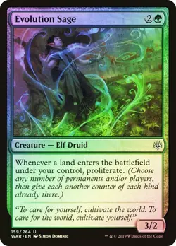 War of the Spark MTG Foil Evolution Sage Magic - Image 1