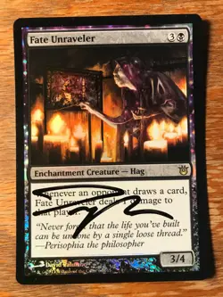 Magic the Gathering MTG foil Fate Unraveler Born of the Gods signed NM - Image 1