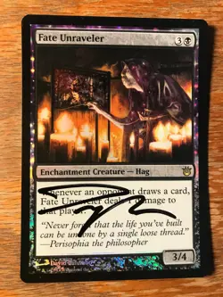 Magic the Gathering MTG foil Fate Unraveler Born of the Gods signed NM - Image 2