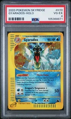 PSA 4 Pokemon Gyarados H10 WotC Skyridge Holo Rare - Image 1