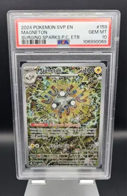 2024 Pokemon Surging Sparks Pokemon Center ETB Magneton #159 - GEM MINT PSA 10 - Image 1