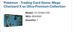 PRESALE [POKEMON CENTER] TCG Phantasmal Flames Mega Charizard X EX UPC 11/14 - Image 2