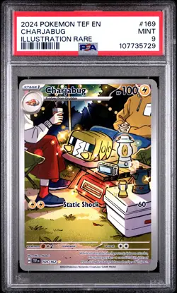 2024 POKEMON TEF EN-TEMPORAL FORCES ILLUSTRATION RARE #169 CHARJABUG PSA 9 - Image 1
