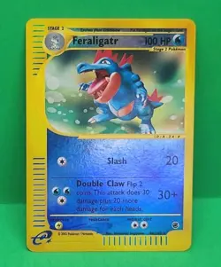 2002 WOTC POKEMON EXPEDITION BASE SET FERALIGATR 46/165 REVERSE HOLO RARE NM-M - Image 1