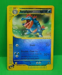 2002 WOTC POKEMON EXPEDITION BASE SET FERALIGATR 46/165 REVERSE HOLO RARE NM-M - Image 3