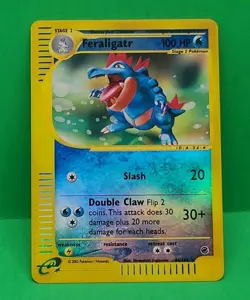 2002 WOTC POKEMON EXPEDITION BASE SET FERALIGATR 46/165 REVERSE HOLO RARE NM-M - Image 4