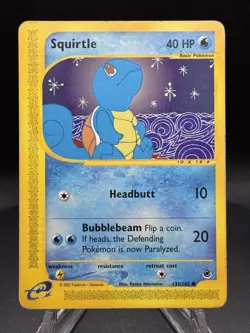 🌊 Pokemon TCG - Squirtle 132/165 - Expedition Base Set (2002) - Common - MP/HP - Image 1