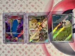 Pokemon JP sv9 Lot of 3 AR/Art Rares Wailord, Lillie’s Ribombee, Hop’s Wooloo NM - Image 1
