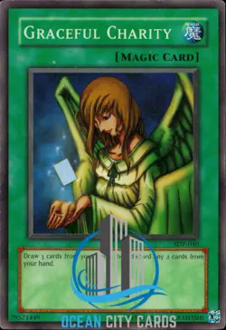 Yugioh Graceful Charity Super Rare SDP-040 LP - Image 1